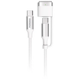 PDCBL0039 | Porodo 2-In-1 Cable Magsafe 3 Charging Cable With USB-C To USB-C 1.2M | White - GulfStore.com