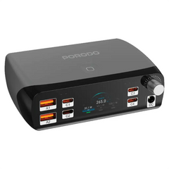 PDFWCH090BK | Porodo PowerGate Smart Charging Station | Black - GulfStore.com