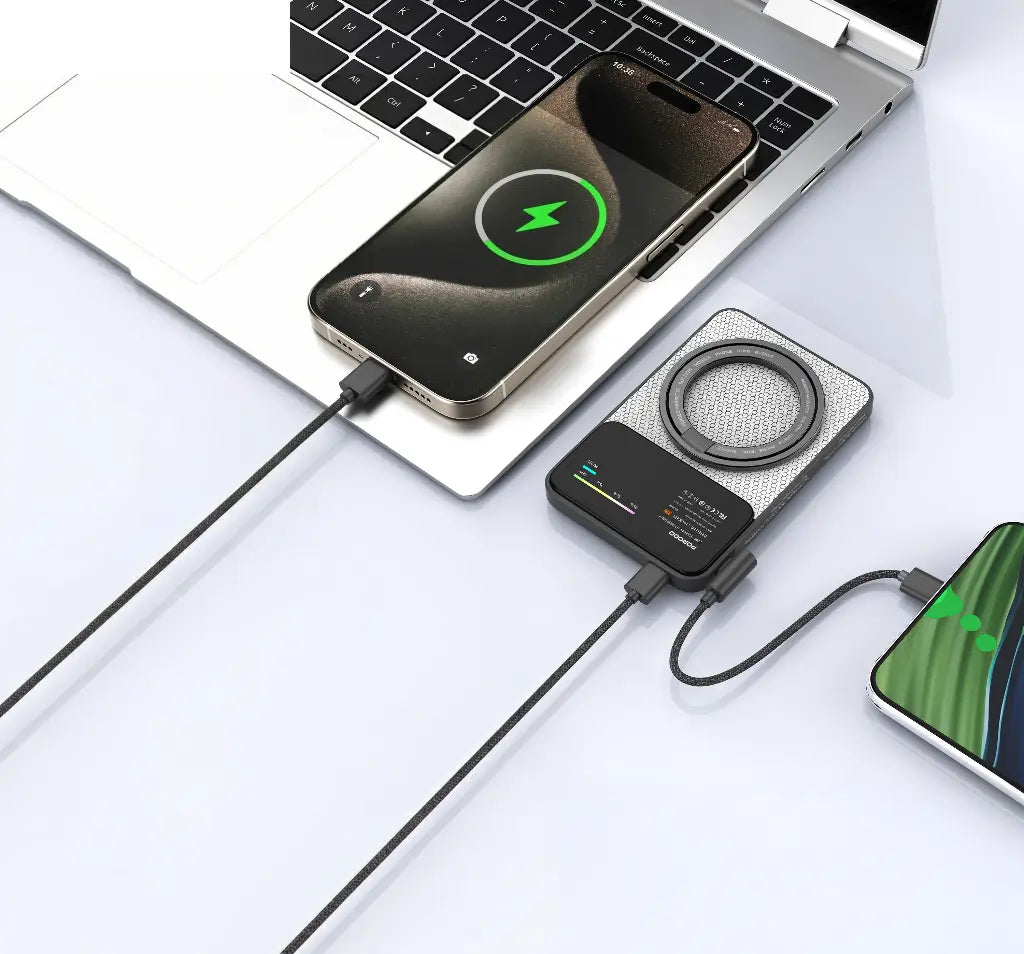 PDPBFCH0103GY | Porodo Yas 5000mAh Power Bank Magsafe Charging | Gray