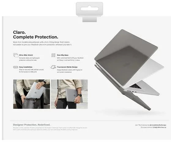 UNIQ | Claro Macbook Air 13 2022 | Smoke Matte Grey