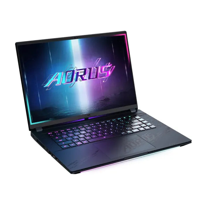 GIGABYTE AORUS MASTER 16 AM6H Gaming Laptop, Intel Core Ultra 9 275HX Processor, 32GB DDR5 Ram, 1TB SSD NVMe, RTX 5090 24GB GPU, 16’’ QHD+ OLED 240Hz Display, 3-Zone RGB Backlit Keyboard (Arabic / English), Windows 11 Pro - Black