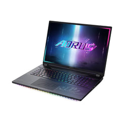 GIGABYTE AORUS MASTER 18 AM8H Gaming Laptop, Intel Core Ultra 9 275HX Processor, 64GB DDR5 Ram, 2TB NVMe SSD (1TBx2), RTX 5090 24GB GPU, 18’’ WQXGA 240Hz Display, Per-key RGB Backlit Keyboard (Arabic / English), Windows 11 Pro - Black