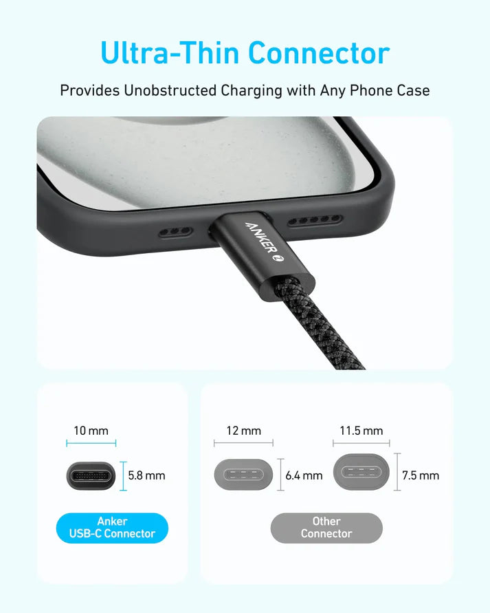 A8060H12 , Anker Cable USB-C to USB-C 240W (1.8m/6ft) -Black