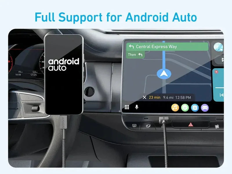 A81H5H21 | كابل أنكر 322 USB-A إلى USB-C مضفر | 0.9 متر/ 3 أقدام | أبيض