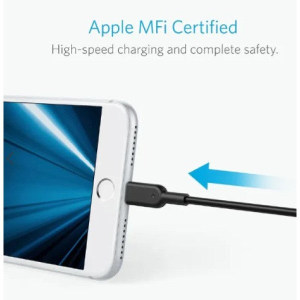 A8432H12 | Anker PowerLine II Lightning | 0.9m /3ft | C89 | Black