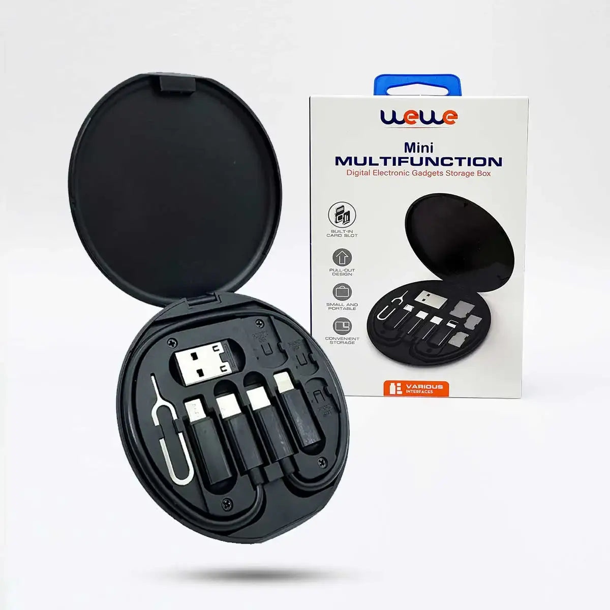 WEWE , MINI MULIFUNCTION , DIGITAL ELECTRONIC GADGET STORAGE BOX , AD-002 - GulfStore.com