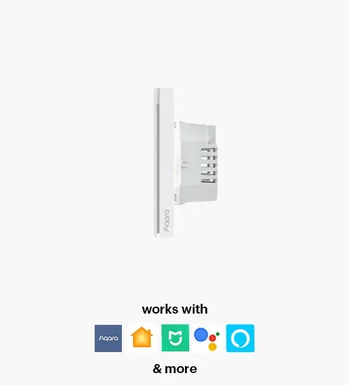 مفتاح حائط ذكي Aqara H1 (بدون محايد، مفتاح هزاز مزدوج) - مع التركيب | AK074EUW01