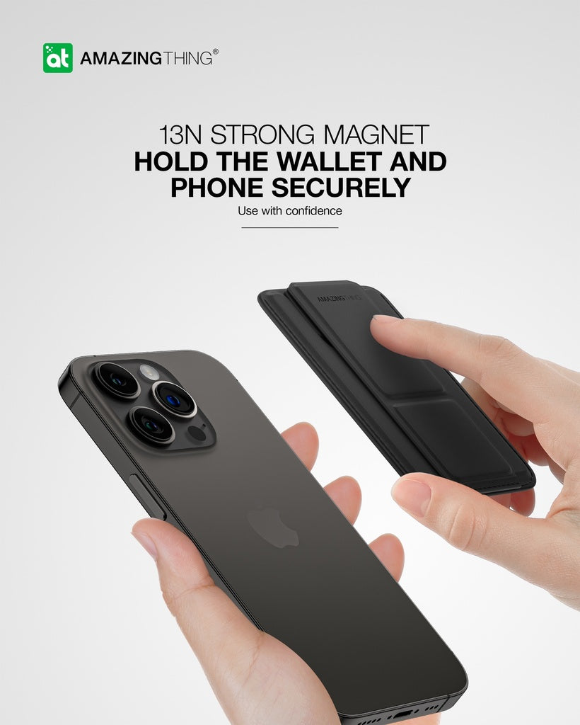 AMAZINGTHING | CHMPMBK | AT MARSIX PRO MAG MAGNETIC WALLET | Black