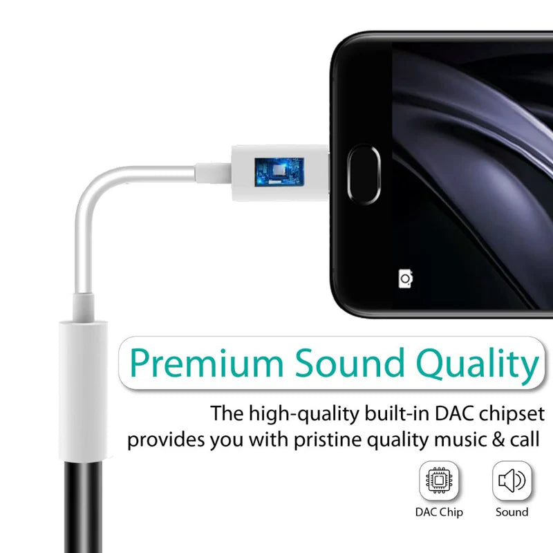 PROMATE Dynamic Stereo USB-C to 3.5mm AUX Adapter