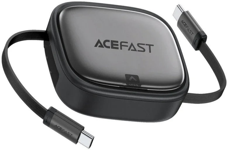 AceFast | 18491 | J3 | Multifunctional Travel Set With Retractable Charging Data Cable | Black