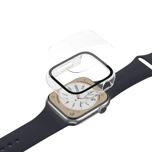 شيء مذهل غطاء Marsix Bumper لساعة Apple Watch Series 8 مع زجاج شفاف مقاس 45 مم