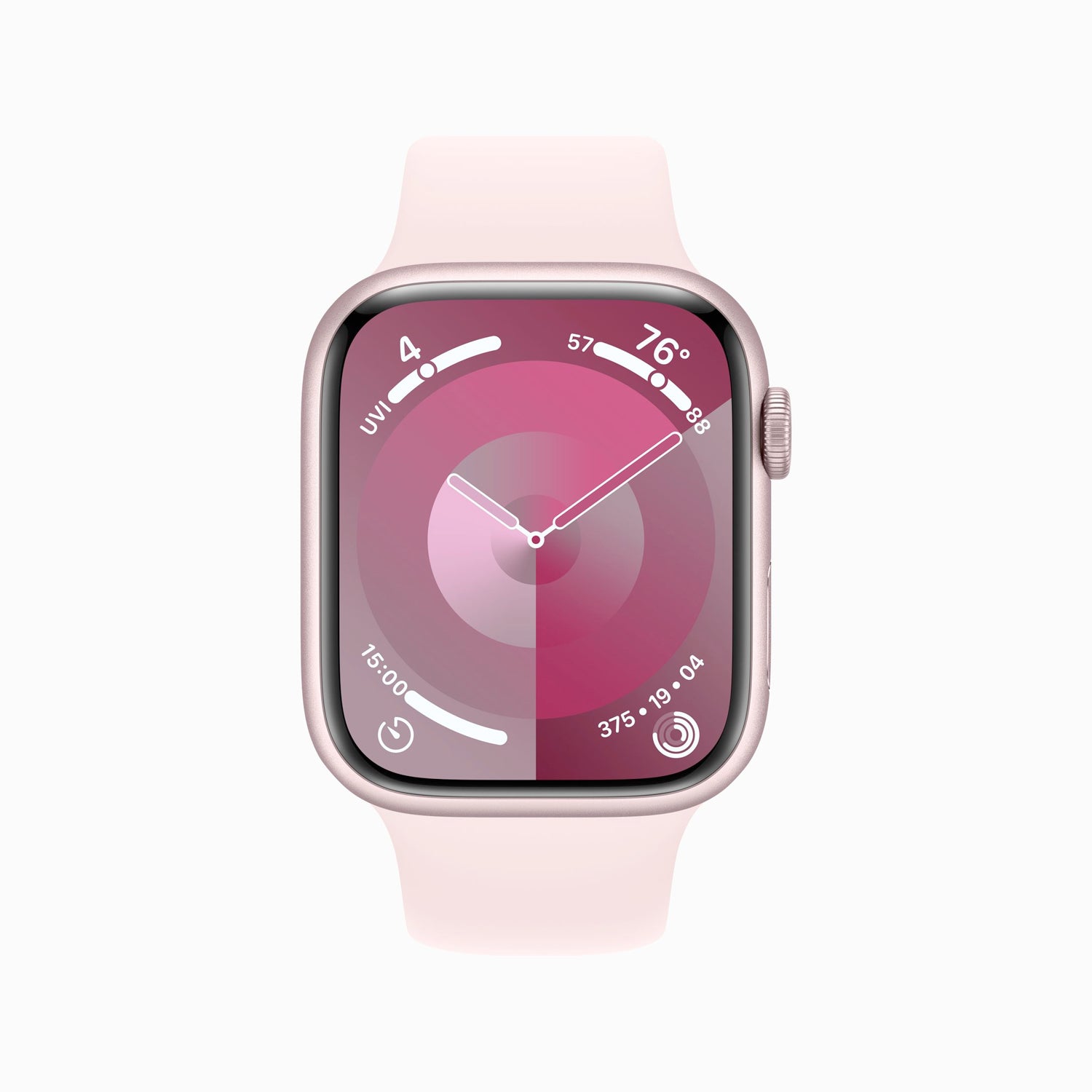 Apple Watch Series 9 GPS 45mm Pink Aluminium Case with Pink Sport Band