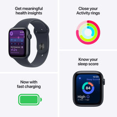 Apple Watch SE 3 GPS 44mm Midnight Aluminium Case with Midnight Sport Band - S/M - GulfStore.com