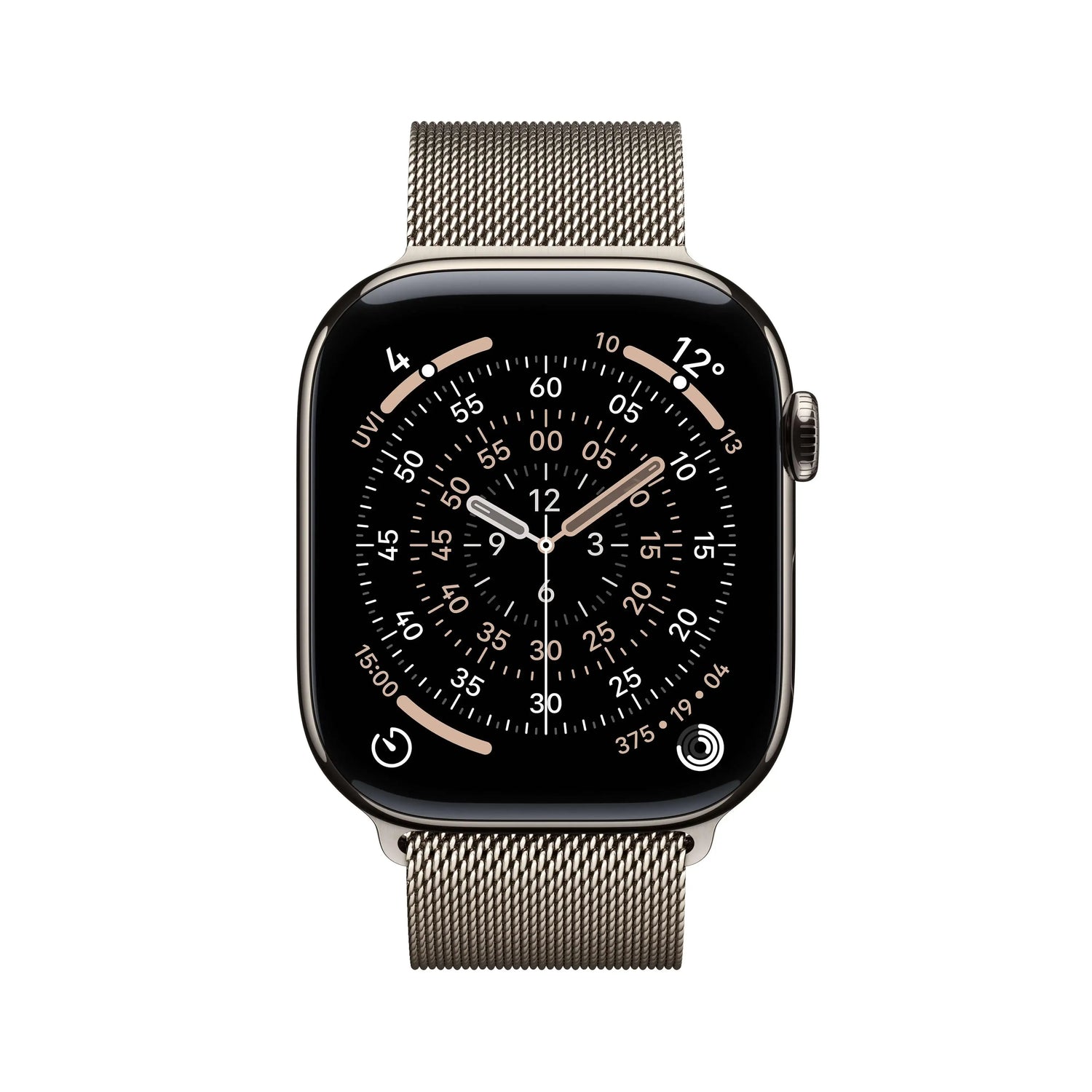 Apple Watch Series 11 GPS + Cellular 42mm Gold Titanium Case with Gold Milanese Loop - GulfStore.com