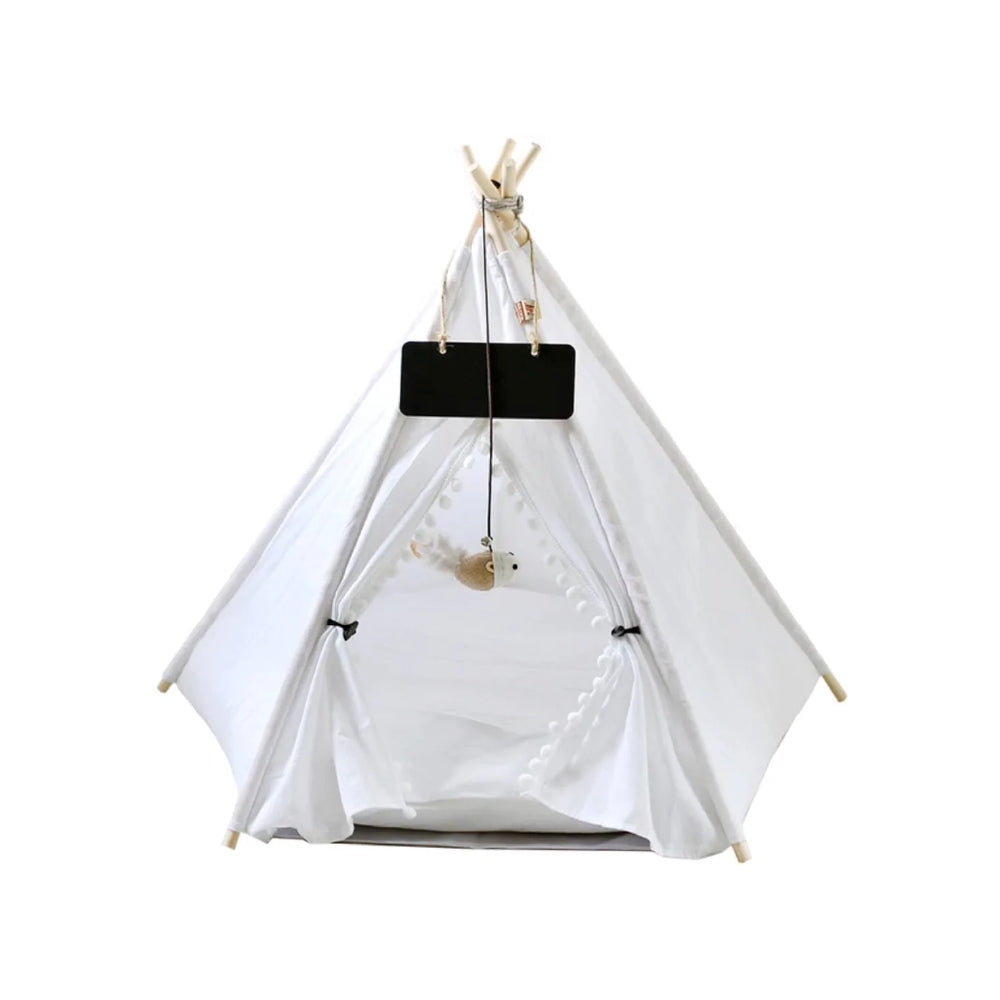 Pet Teepee Tent for Dogs & Cats – Off-White