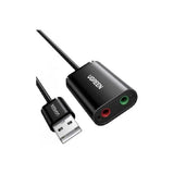 US205 | UGREEN | USB 2.0 External Sound Adapter (Black) | 30724