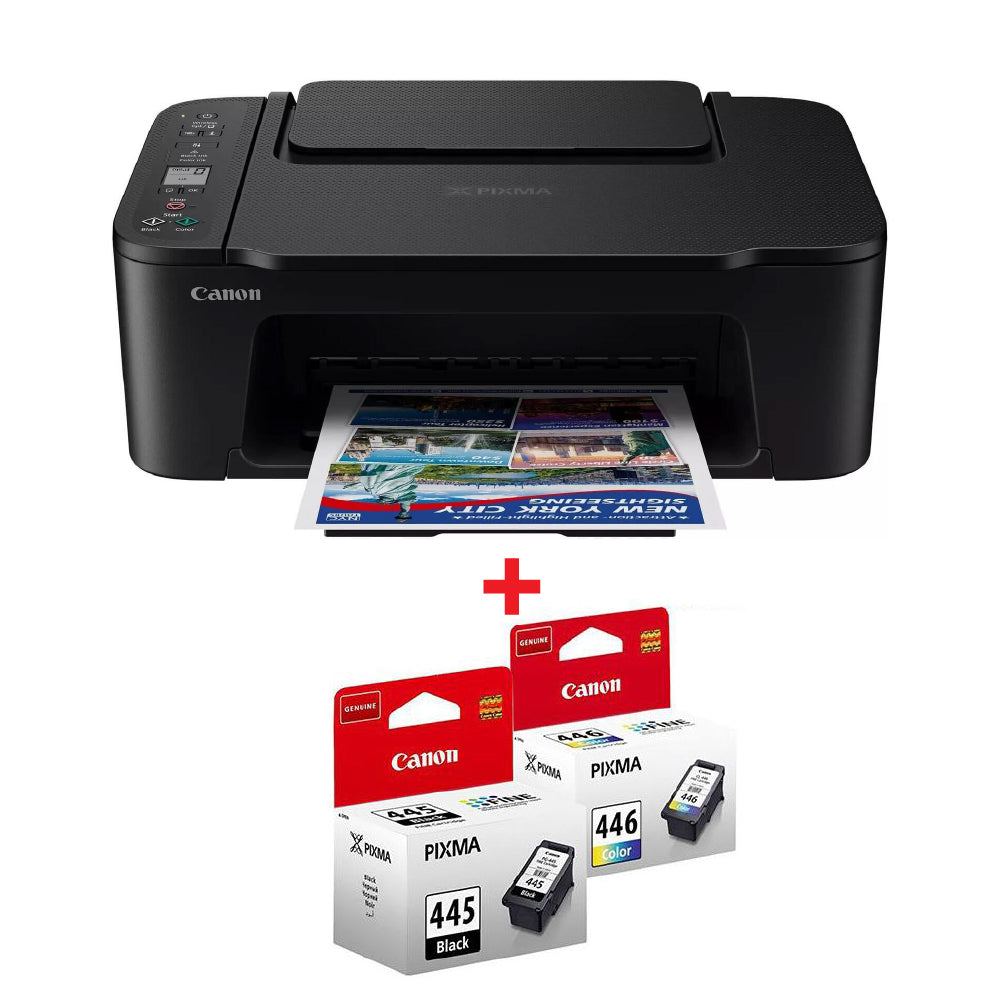 Canon PIXMA TS3640 Printer + Canon 445 and 446 Ink Cartridge - GulfStore.com