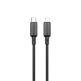 PW-BDC312CL-BK | PAWA Lite 30W Type C to Lightning Quick Charging PVC Cable 1.2M PW122 | Black