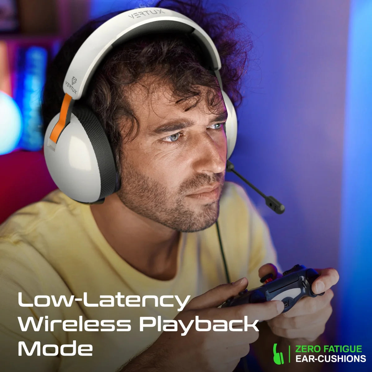 VERTUX High Performance Tri-Mode Connectivity Gaming Headset with Retractable Microphone  