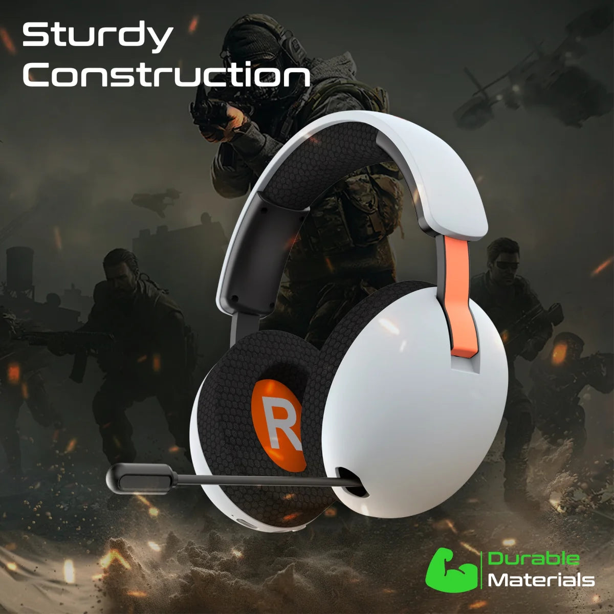 VERTUX High Performance Tri-Mode Connectivity Gaming Headset with Retractable Microphone  