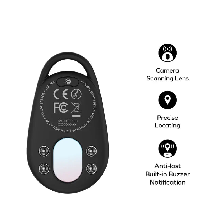 BR13D | Momax PinGuard Camera Scanning Find my locator | Black