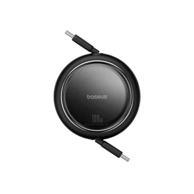 Baseus Free2Draw USB-C To USB-C 100W Mini Retractable Cable 1m – Black