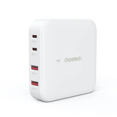 Choetech GaN 100W 4 ports desktop charger UK white - GulfStore.com