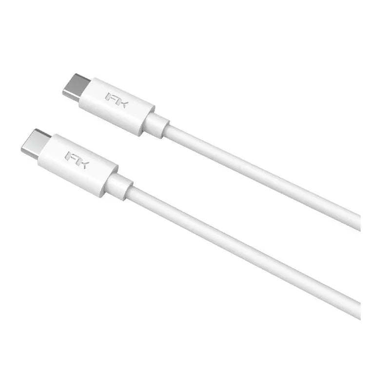 كابل Feeltek USB-C إلى USB-C بطول 120 سم - TPE - أبيض