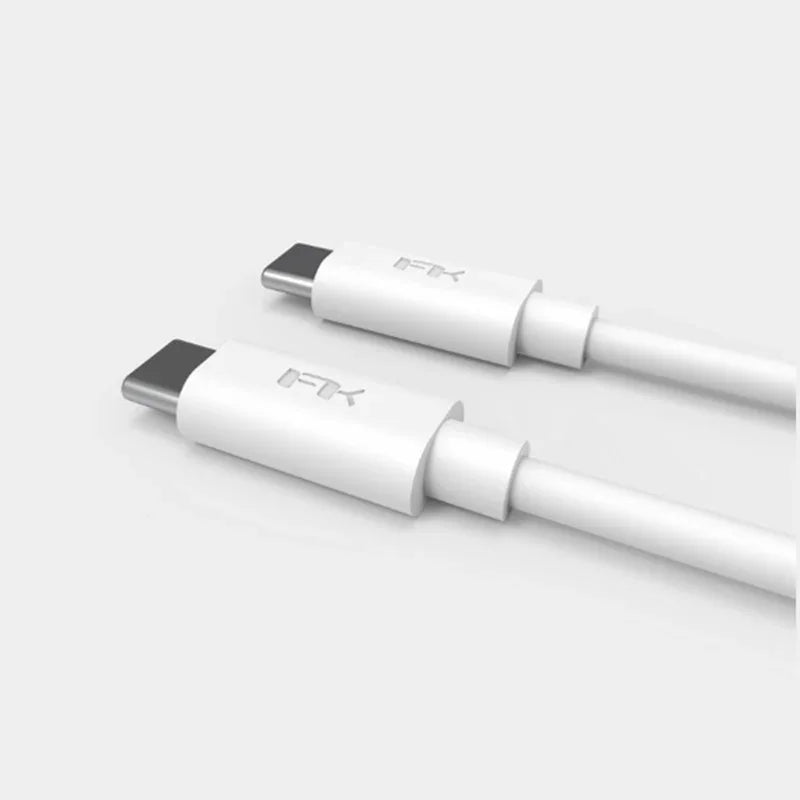 كابل Feeltek USB-C إلى USB-C بطول 120 سم - TPE - أبيض