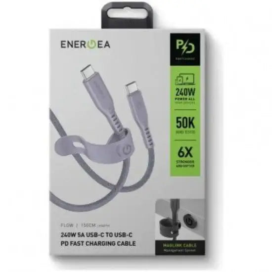 Energea Flow USB-C to USB-C Cable 1.5M - Purple - GulfStore.com