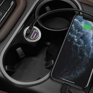 AUKEY CC-A3 BK 30W PD Metal Dual Port Fast Car Charger with PPS & QC 3.0 – Black - GulfStore.com