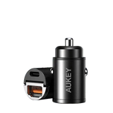 AUKEY CC-A3 BK 30W PD Metal Dual Port Fast Car Charger with PPS & QC 3.0 – Black - GulfStore.com