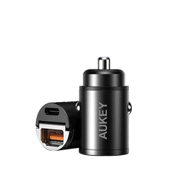 AUKEY CC-A3 BK 30W PD Metal Dual Port Fast Car Charger with PPS & QC 3.0 – Black - GulfStore.com