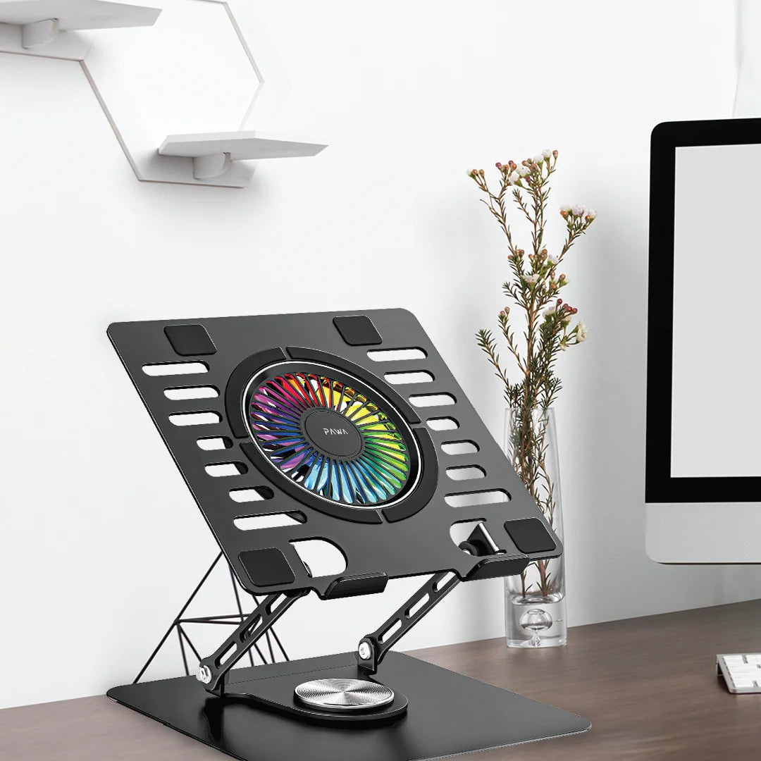 PW-MBSTRGB6-BK | PAWA Pawa Laptop cooling stand with RGB Light | Black