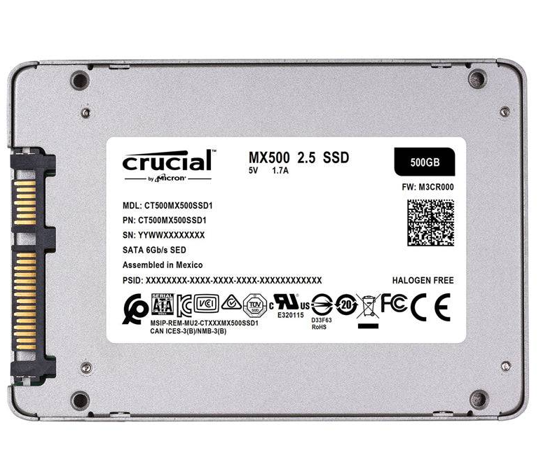 Crucial MX500 - 500GB / 2.5-inch / SATA-III - SSD (Solid State Drive)
