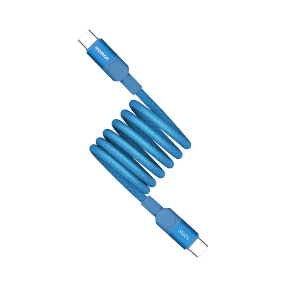 DC52B | Momax Mag.Link 100W USB-C to USB-C Magnetic Cable 1m  | Blue