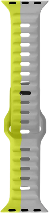 PW-WLLS49IW-GYYL | سوار باوا لاغوس الفاخر المصنوع من السيليكون الناعم، إصدار محدود، مقاس 45/49 مم | رمادي/أصفر