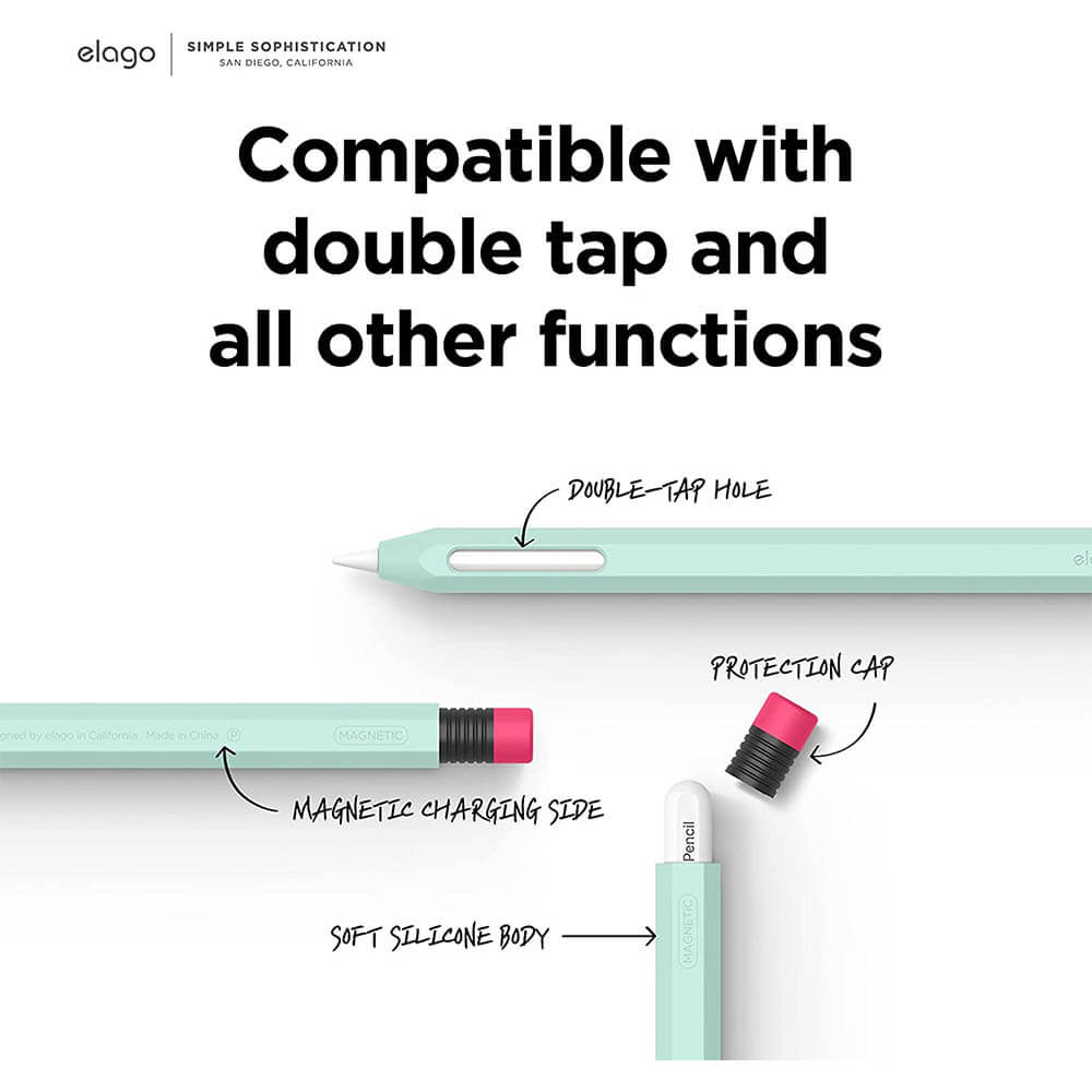 Elago | EAPEN2-SC-MT | Elago Apple Pencil 2nd Gen / Apple Pencil Pro Classic Case | Mint