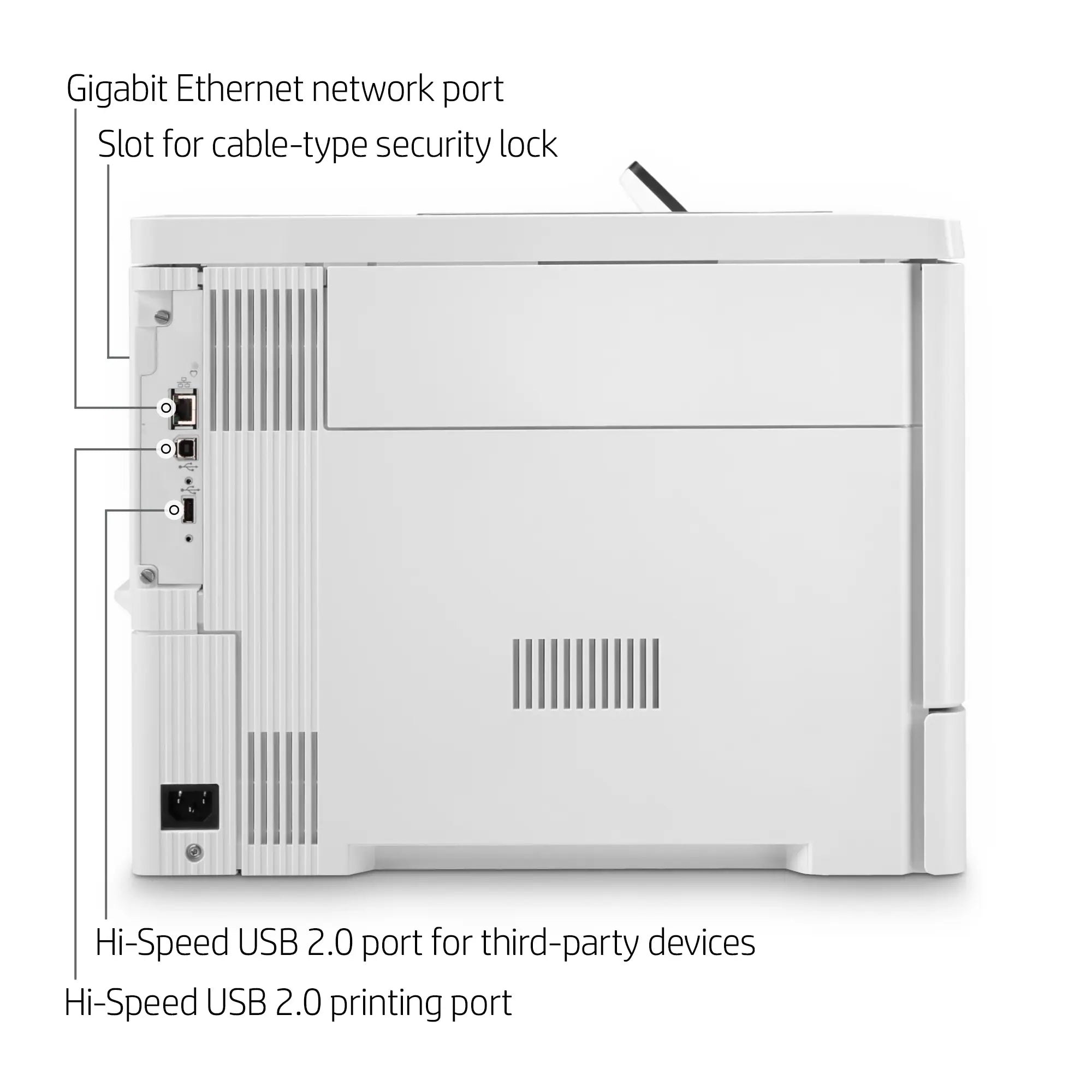 طابعة HP Color LaserJet Enterprise M554dn، 7ZU81A - بيضاء 