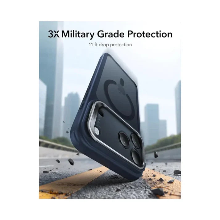 ESR HaloLock Classic Hybrid Case With Stash Stand (Camera Control Button) iPhone 17 Pro Max - Frosted Blue