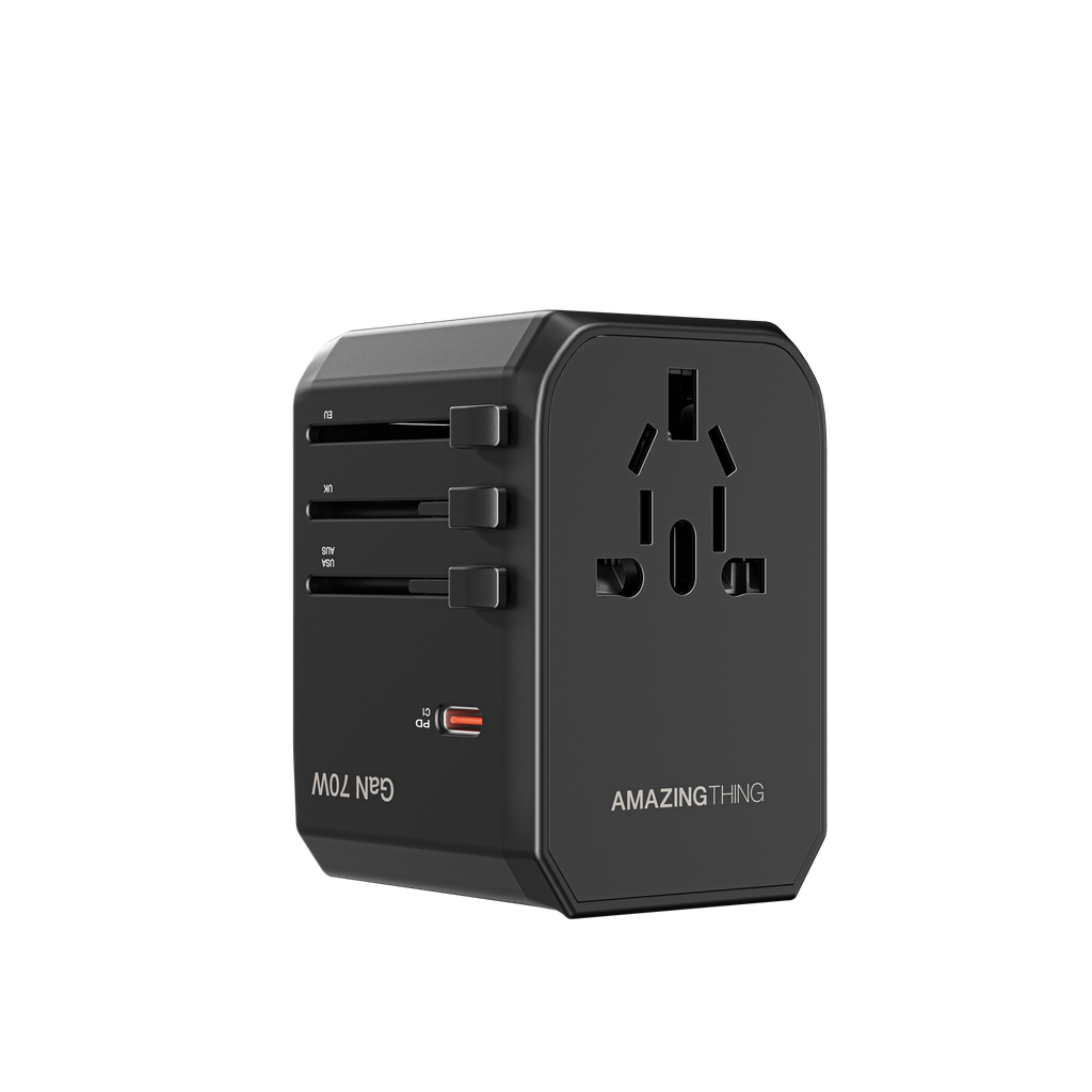 AMAZINGTHING | Explorer PD 70W 5Ports 2A+3C Travel Charge | Black