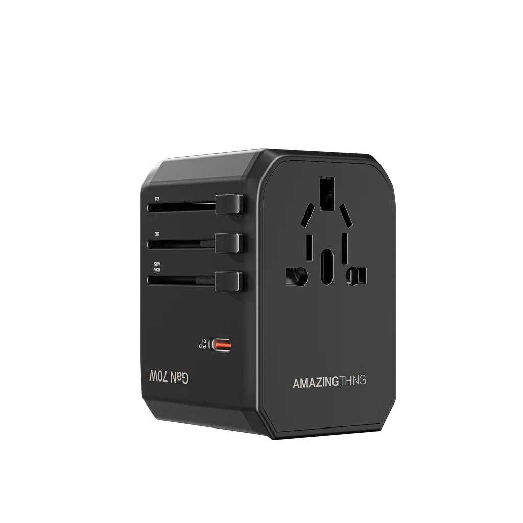 AMAZINGTHING | Explorer PD 70W 5Ports 2A+3C Travel Charge | Black