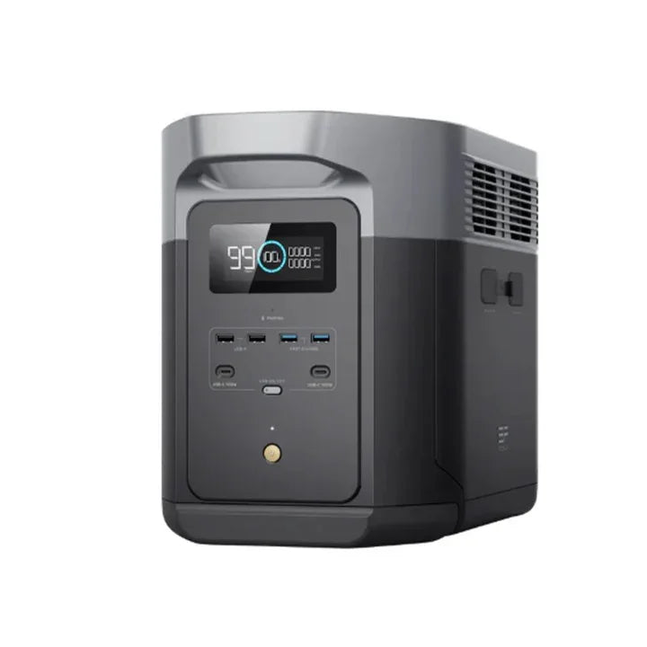 محطة الطاقة المحمولة EcoFlow DELTA 2 Max بسعة 2084 واط في الساعة، ومخرجات مقدرة تبلغ 2400 واط، وتقنية X-Boost حتى 3100 واط