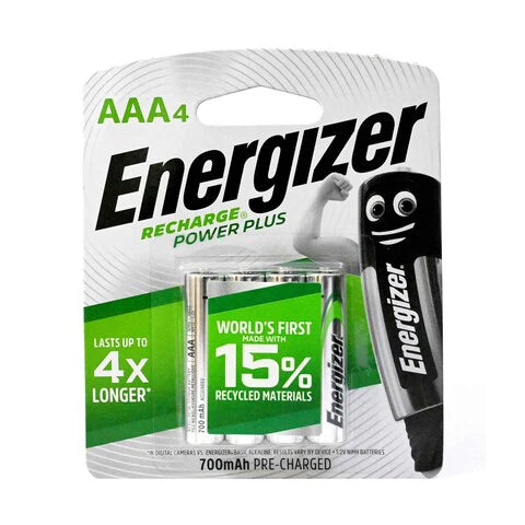 ENERGIZER RECHARGABLE BATTERY-AAA 4 PCS - GulfStore.com