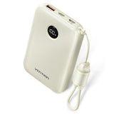FKAN0-C | Vention Power Bank 10000mAh (USB-C + USB-C/USB-C/USB-A) with Built-in USB-C to USB-C Cable 22.5W | Beige