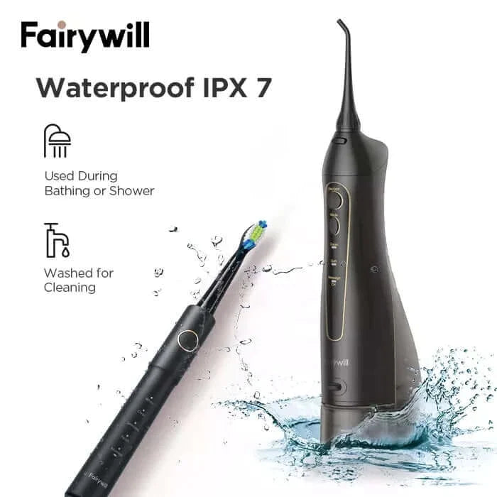 Fairywill Water Flosser and Sonic Electric Toothbrush E11