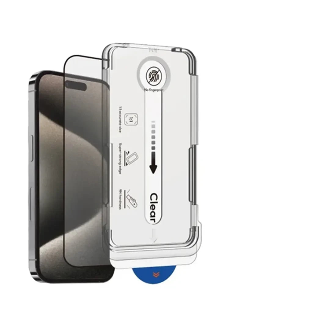 Wewe ST003 Glass Screen Protector with Mounting Base For iPhone 17 Pro Max - Clear