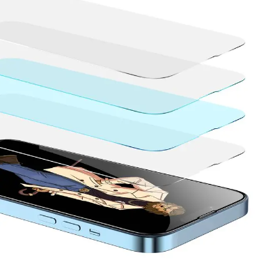جرين - زجاج مقسى منحني 3D أخضر لهاتف iPhone 13 Pro- شفاف