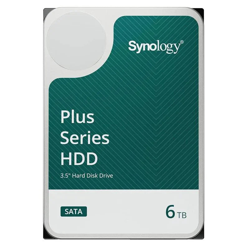 محرك الأقراص الصلبة Synology Plus Series HAT3300 - سعة 6 تيرابايت / مقاس 3.5 بوصة / SATA-III / 5400 دورة في الدقيقة / ذاكرة تخزين مؤقتة 256 ميجابايت