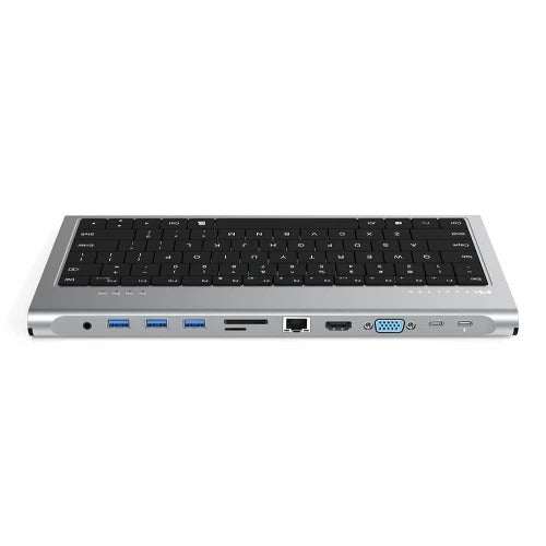Feeltek  11-in-1 USB-C Keyboard AR Hub - Gray